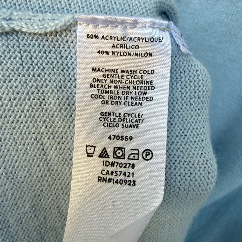 Loft Light Blue Long Sleeve Sweater Size Medium. - Picture 12 of 15